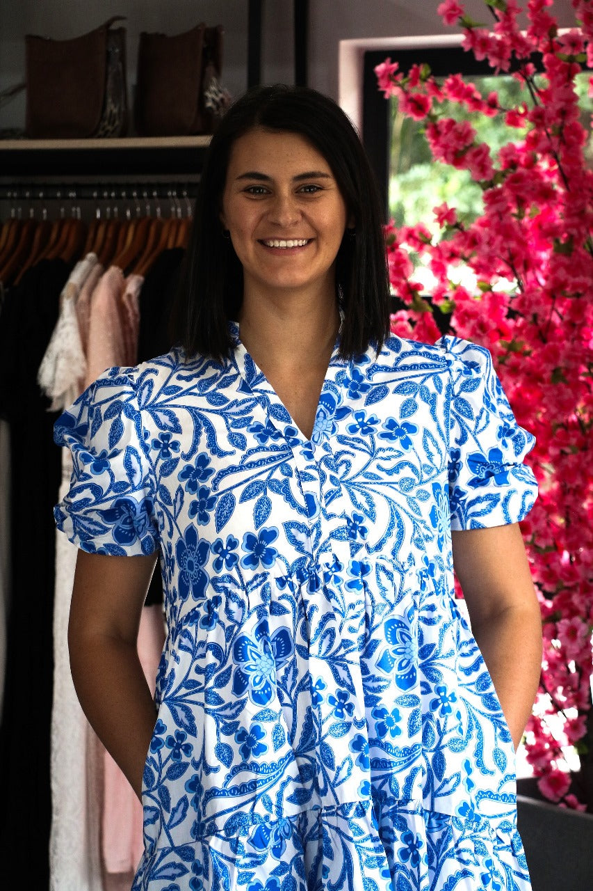 Blue Iris Short Dress