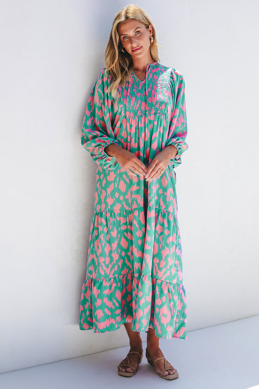 Sophia Abstract Long Dress