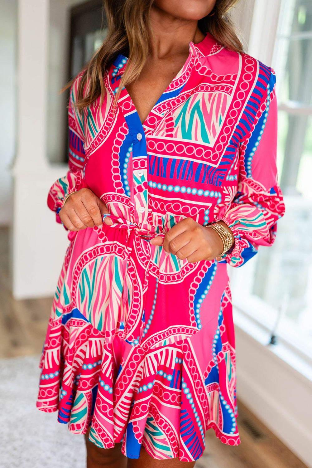 Arabelle Abstract Short Dress