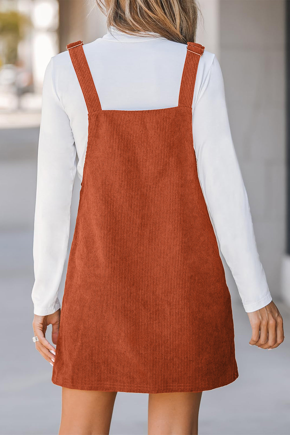 Isabella Cinnamon Corduroy Overall Dress