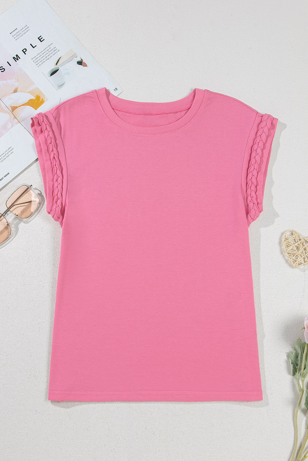 Adeline Pink Crew Neck Top