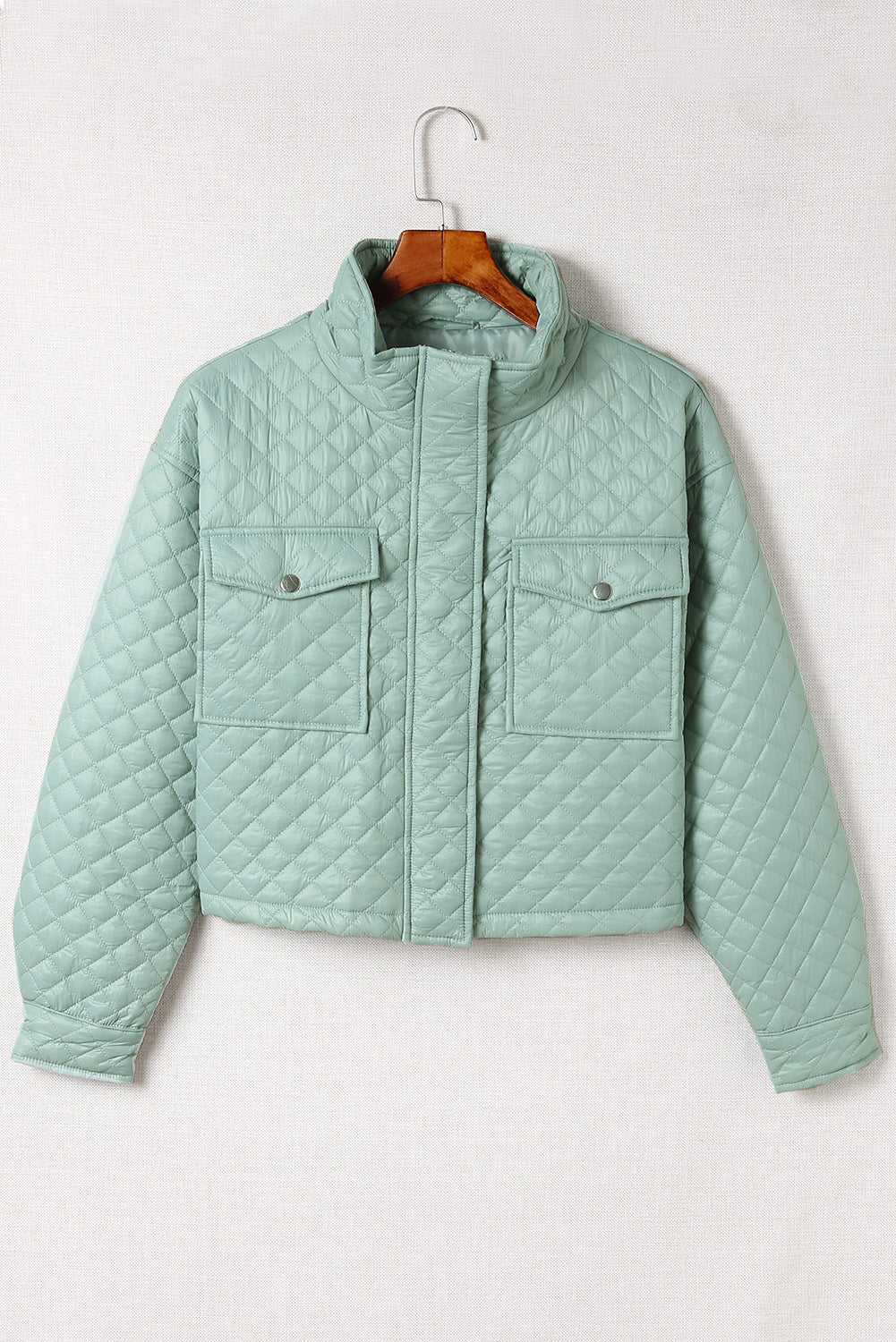 Aveloria Quilted Green Cropped Jacket