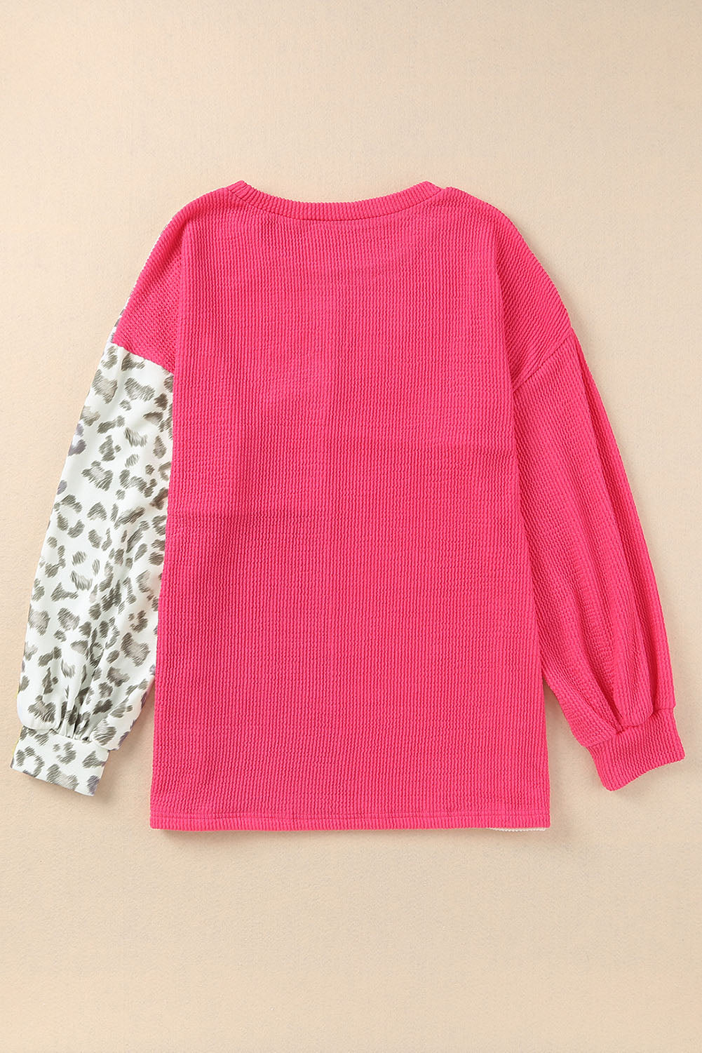 Emery Leopard Patchwork Long Sleeve Top