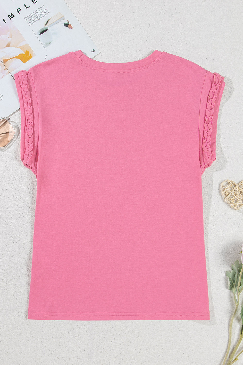 Adeline Pink Crew Neck Top
