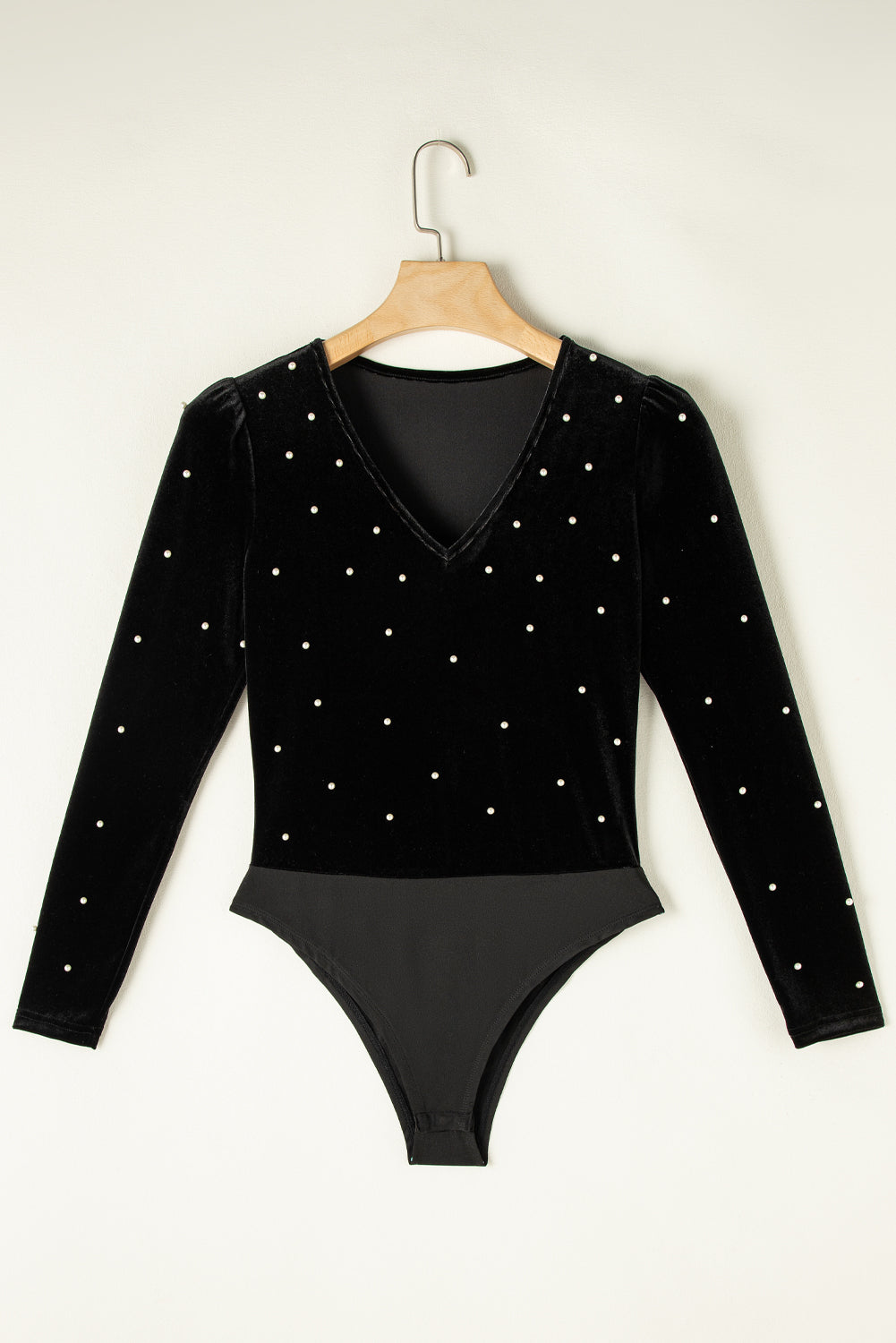 Mia Black Beaded Bodysuit