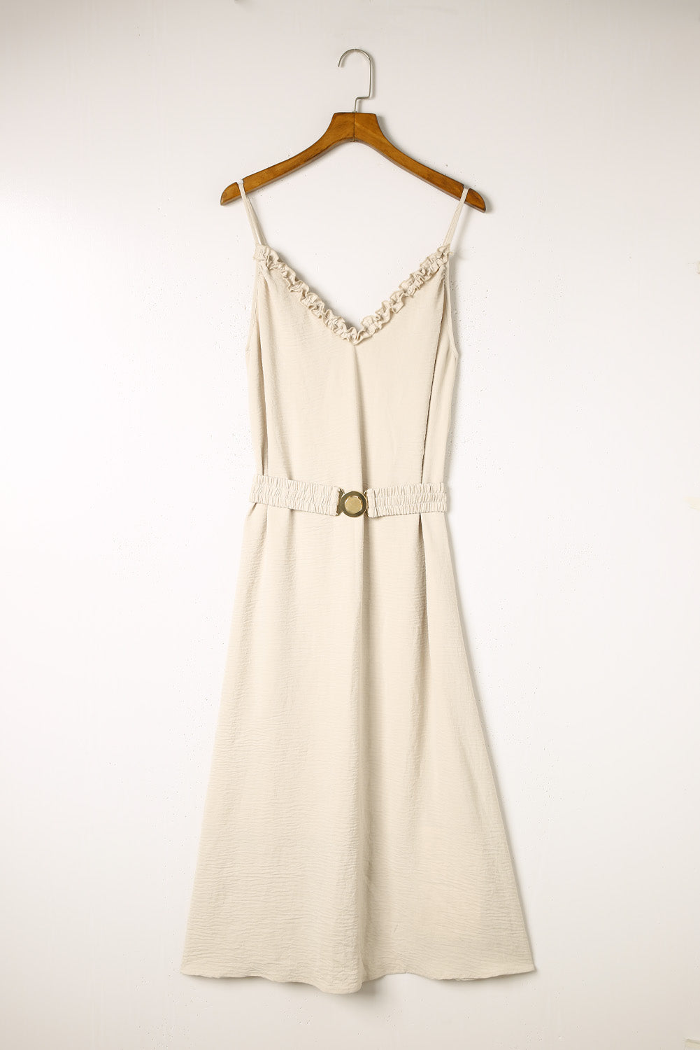 Earth Sleeveless Dress with Elastic Belt