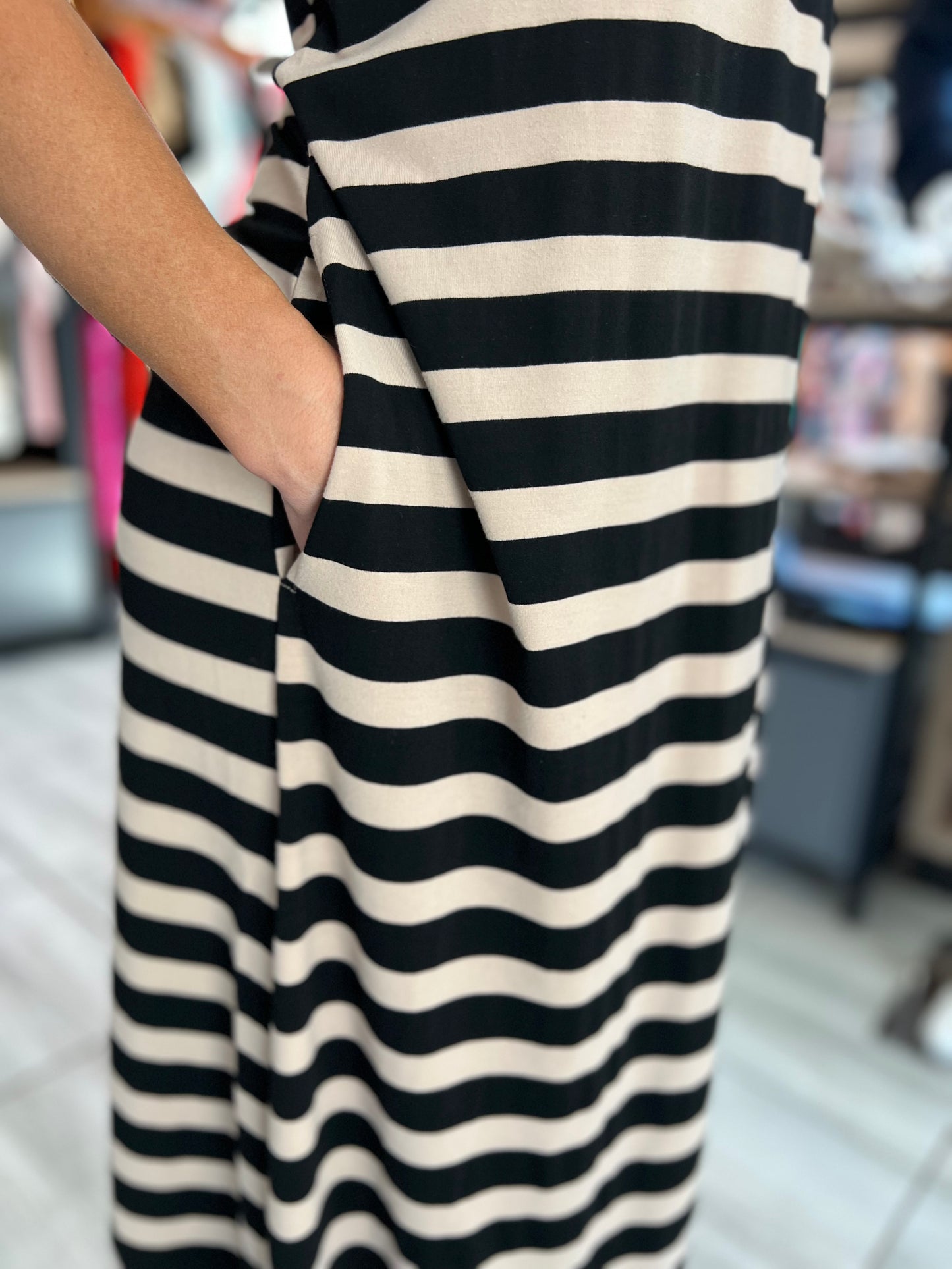 Cedar Striped Maxi Long Dress