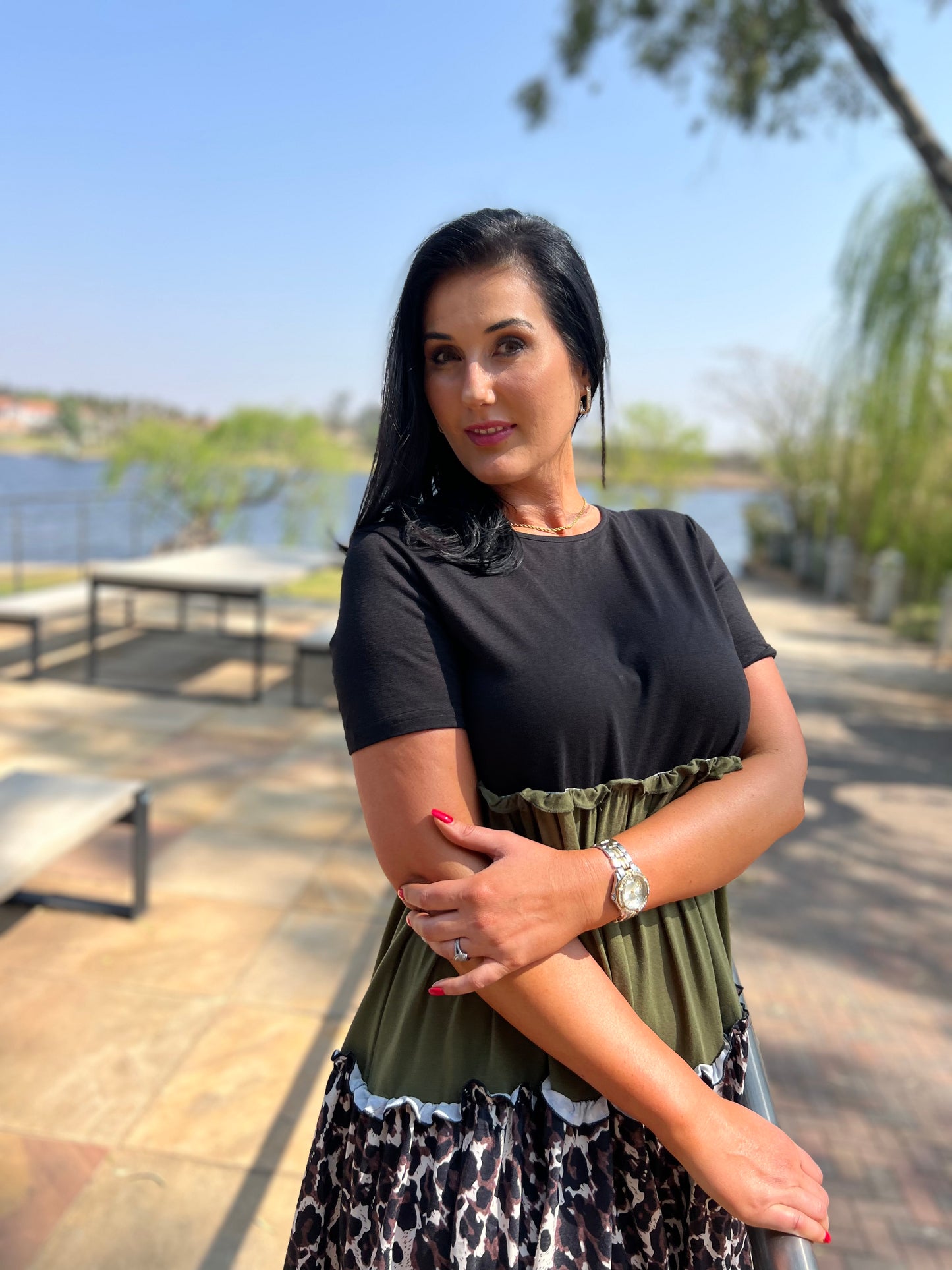Safari Leopard Print Short Dress