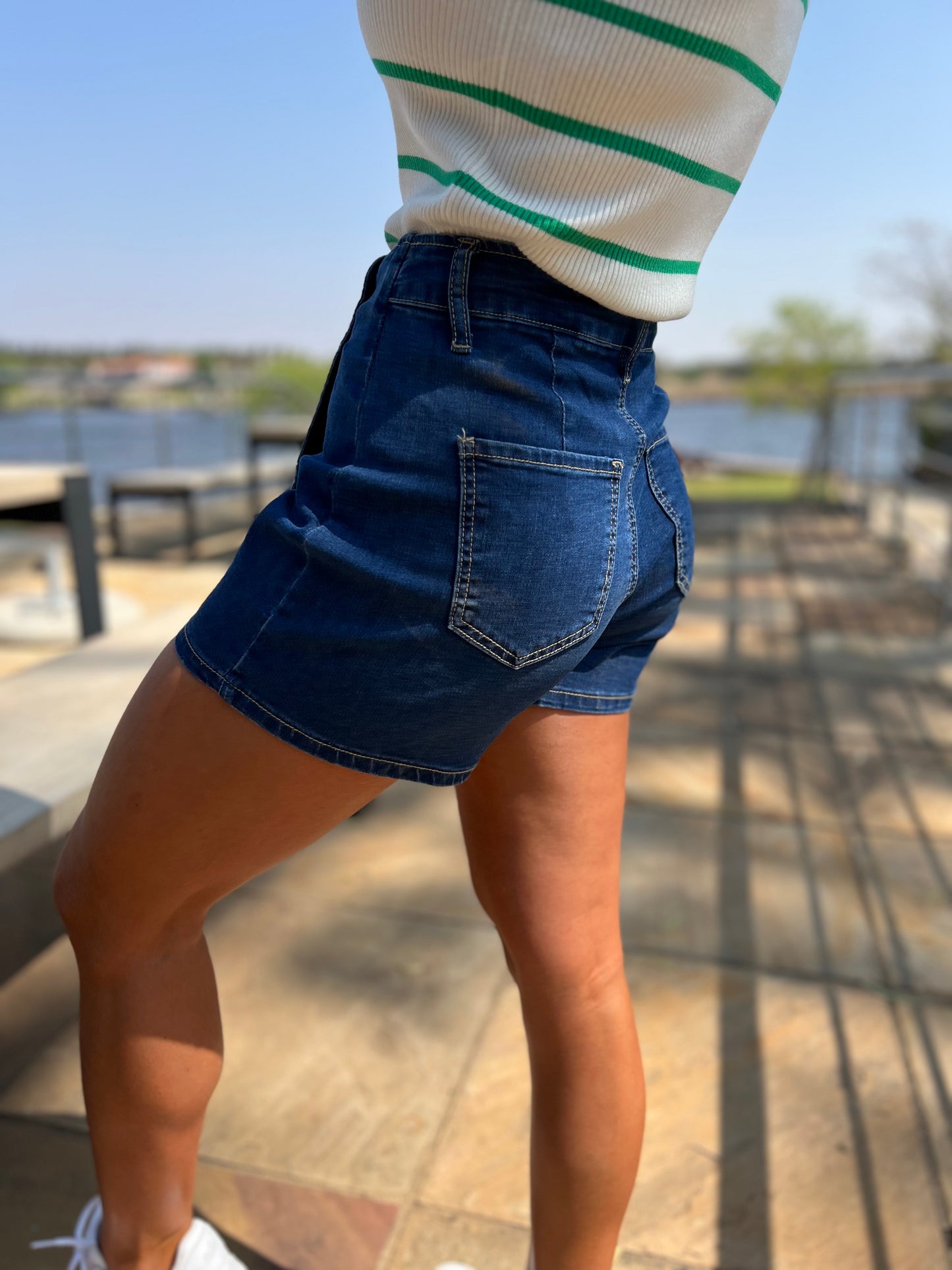 Sherah Wrapped Denim Shorts