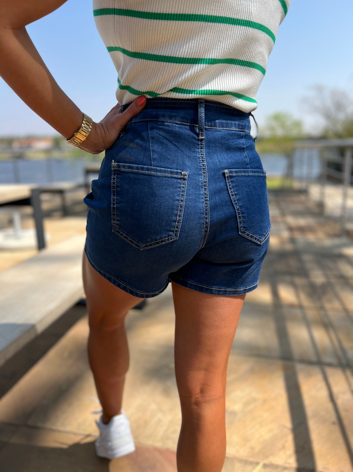 Sherah Wrapped Denim Shorts