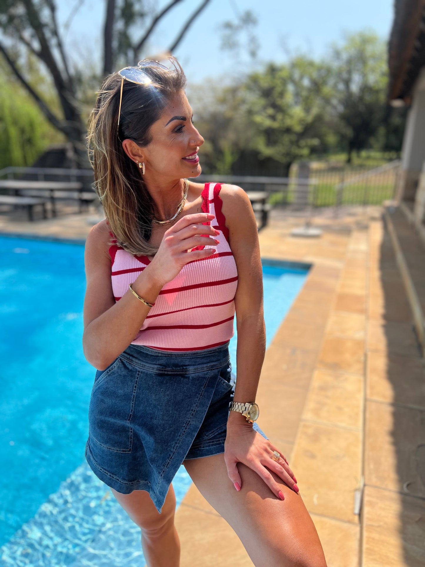 Gwynne Wrapped Denim Shorts