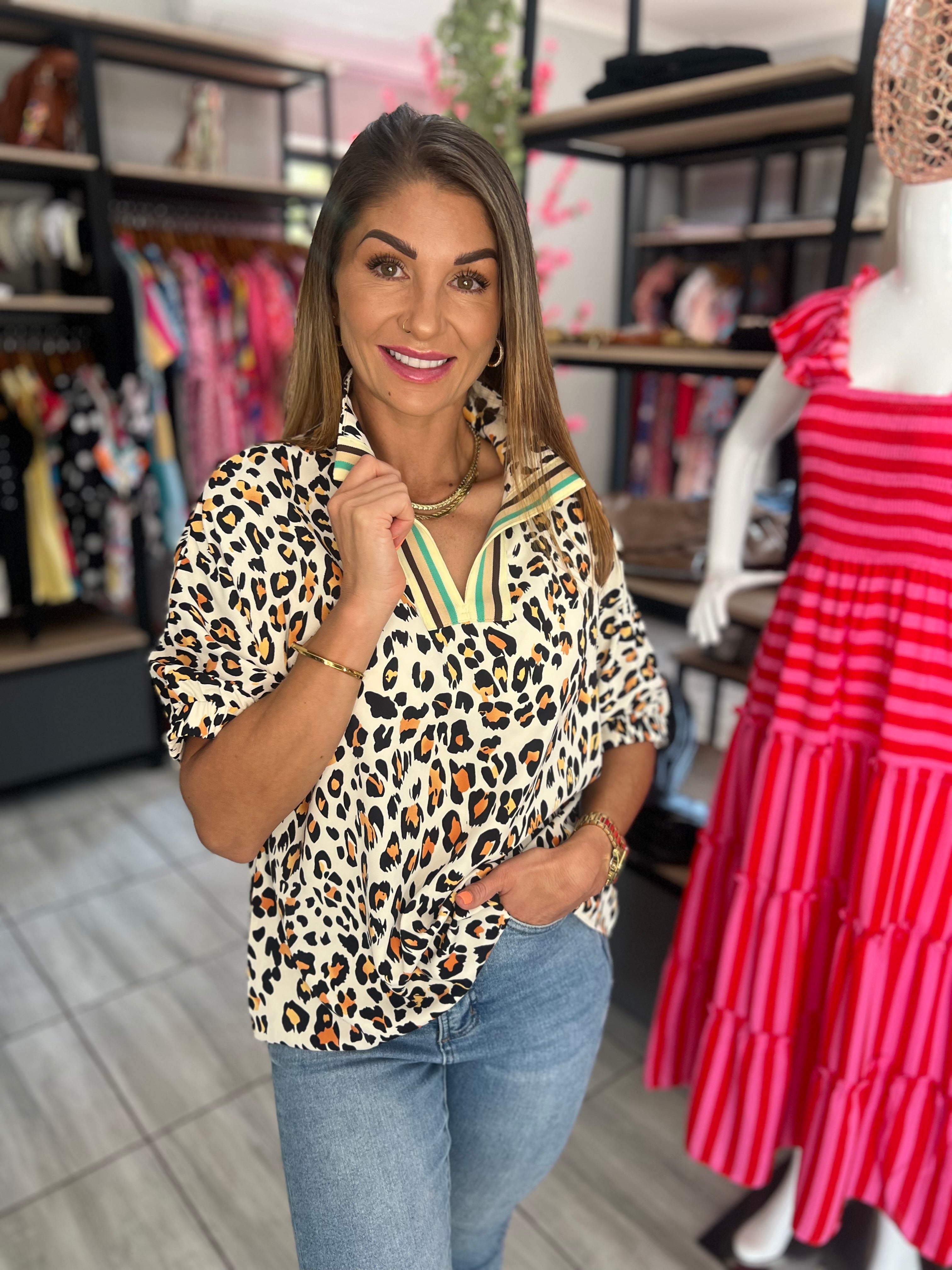 ⚠️専用⚠️DIANTHUS DECOLLETE BLOUSE Short Blouse with Daisy Print – Blouse with V-neck and Puff