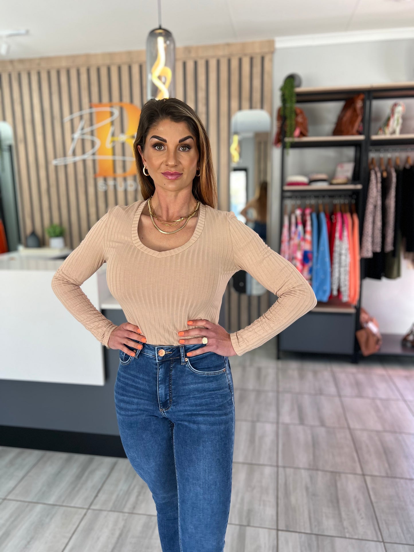 Bailey Latte Long Sleeve Top