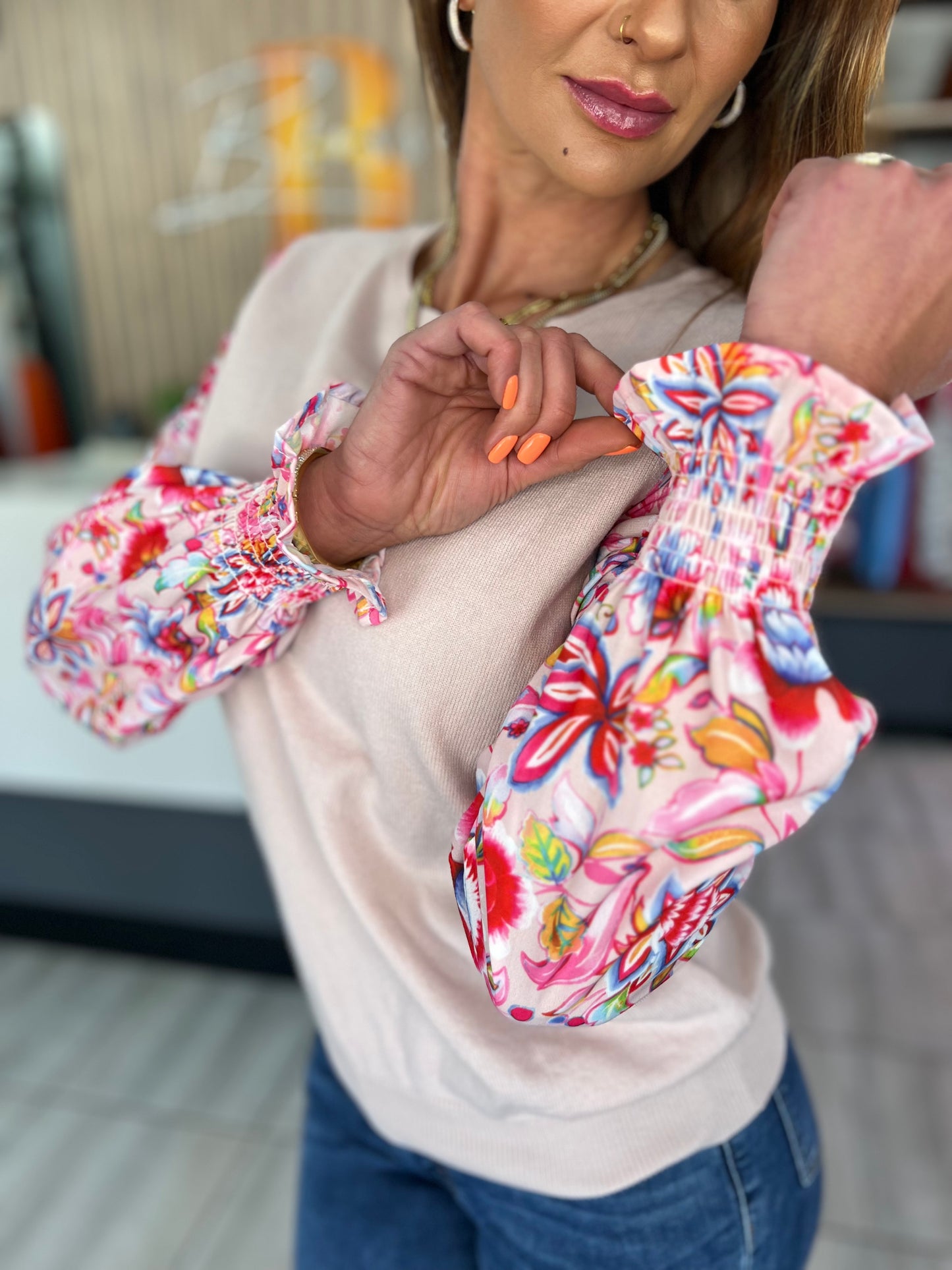 Avery Floral Long Sleeve Top