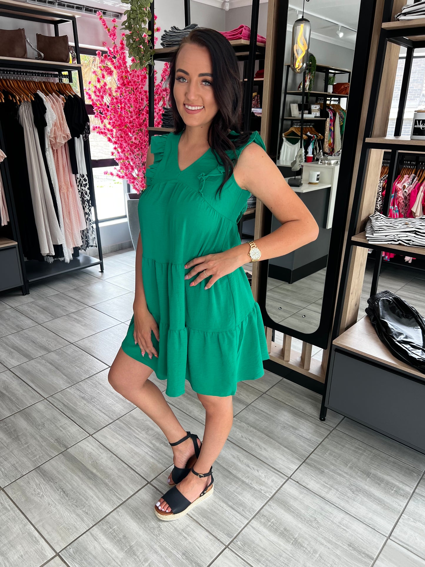 Layla Green Short Dress
