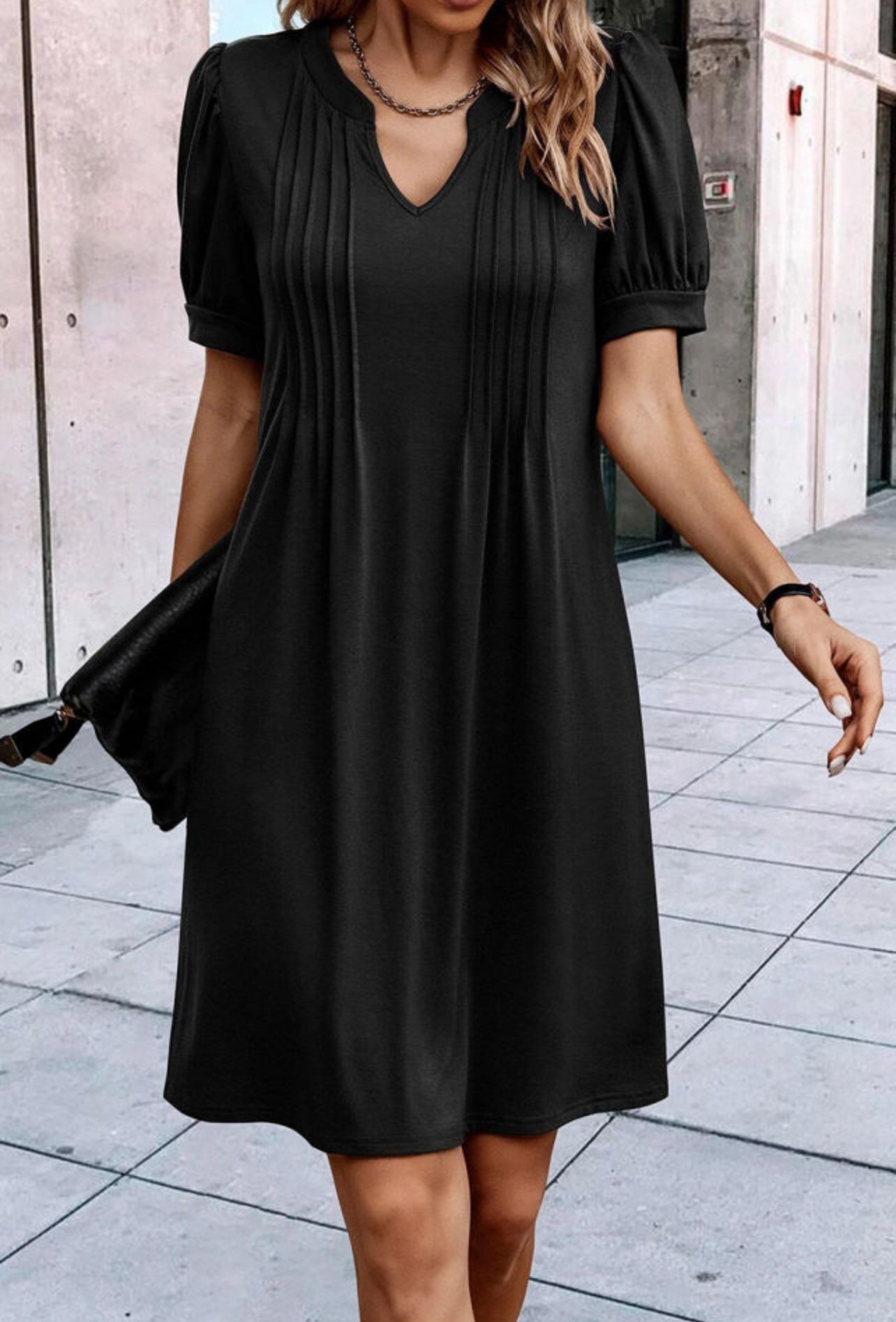 Luna Black Short Dress