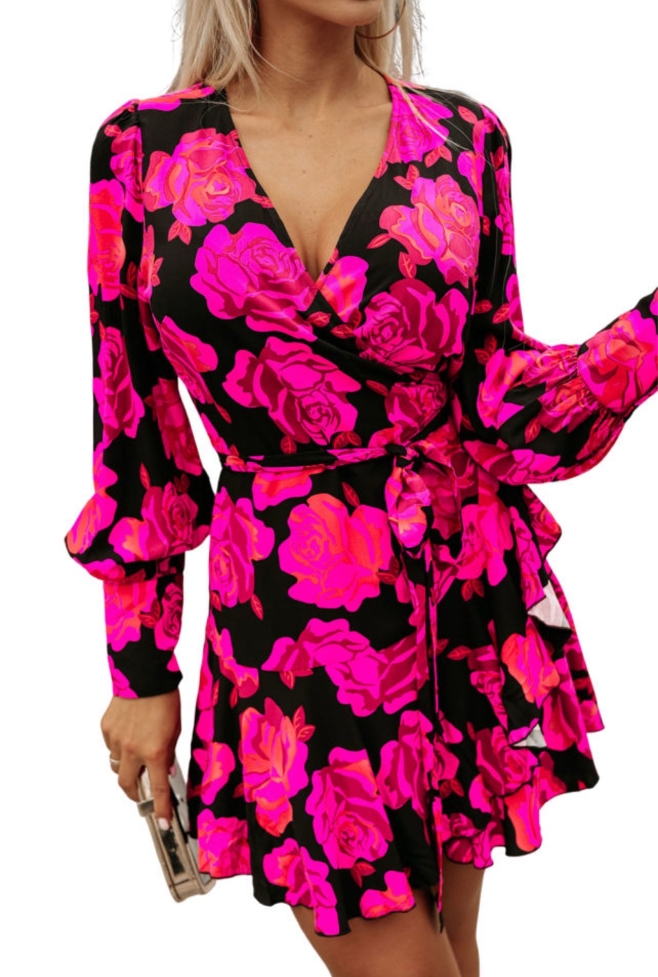 Five O'Clock Floral Print Short Dress