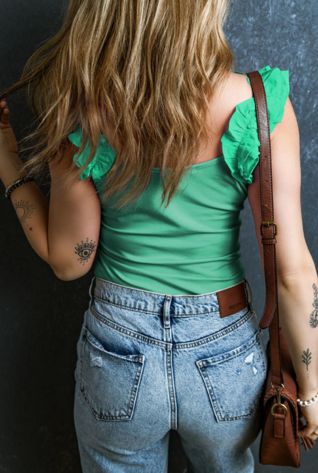 Fluttery Mint Green Tank Top