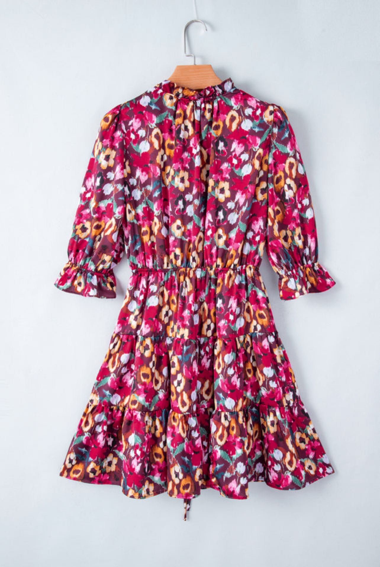 Jazzy Floral Print Short Dress