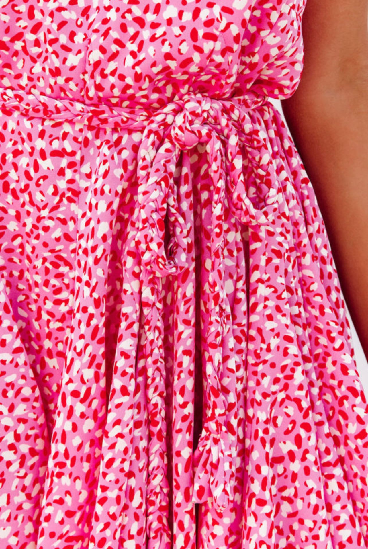 Mauvish Leopard Print Short Dress