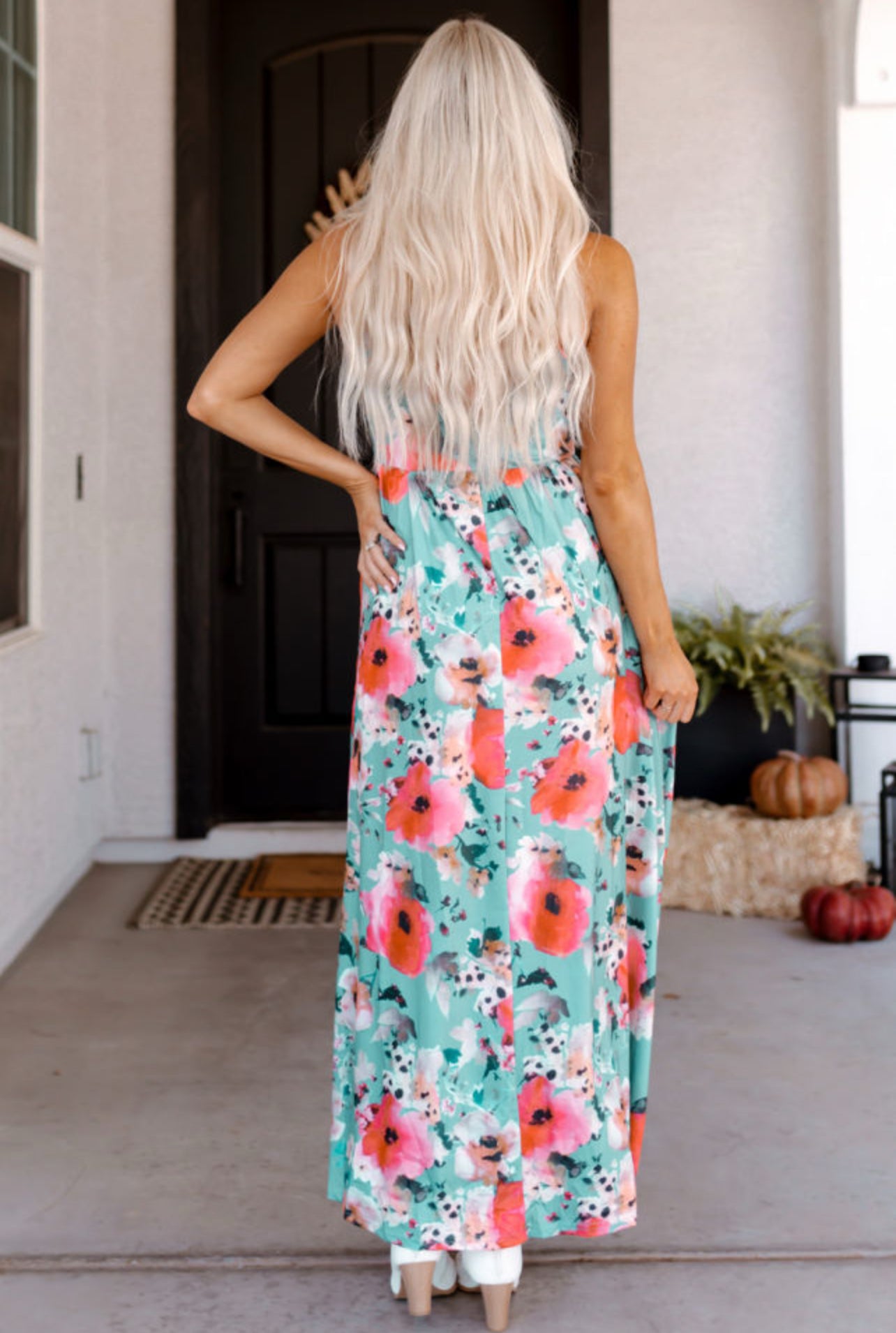 Floweret Sky Blue Long Dress