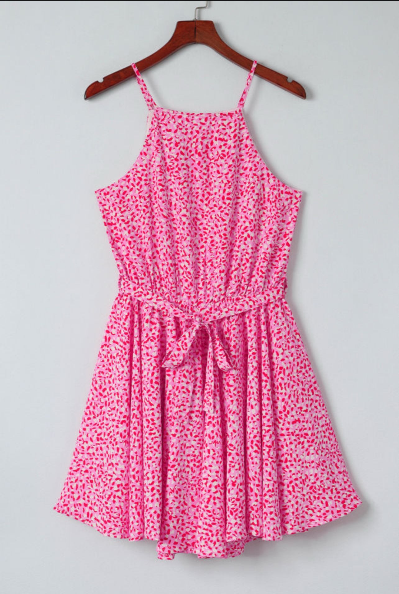 Mauvish Leopard Print Short Dress