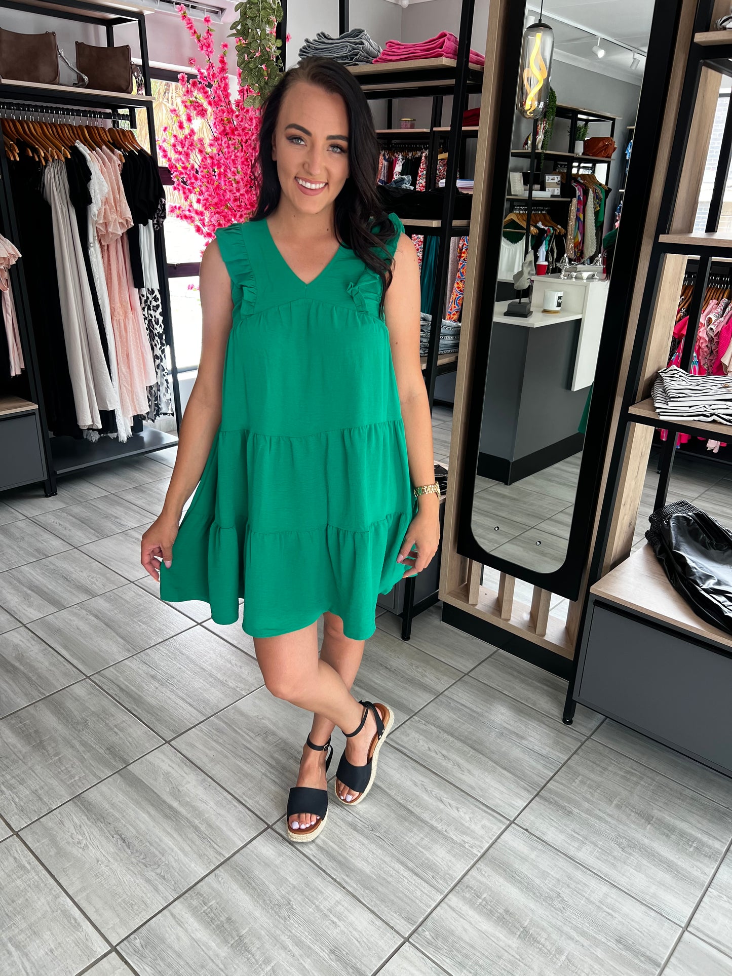Layla Green Short Dress
