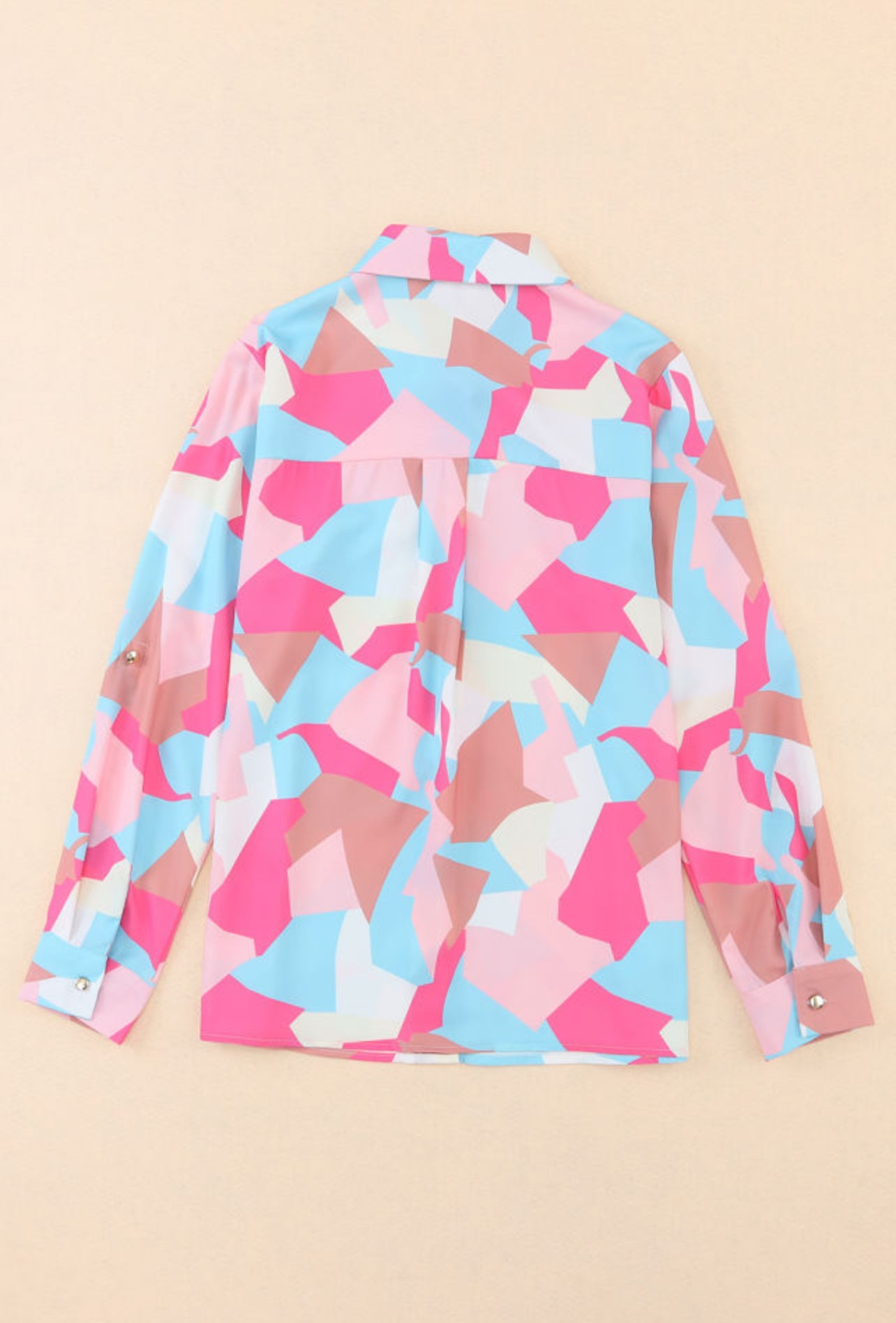 Harmony Geometric Roll-Up Sleeve Shirt