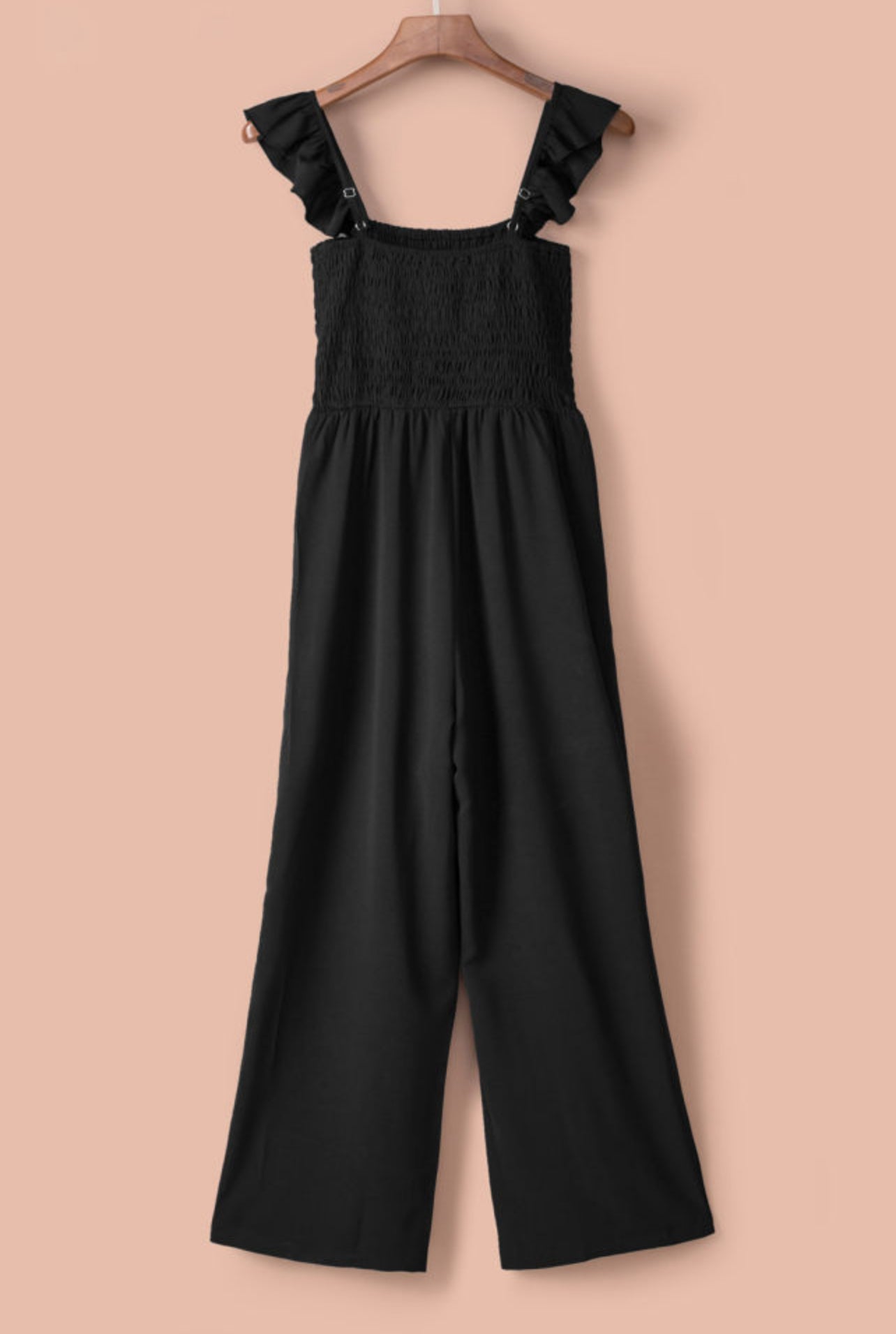 Black Flutter Sleeve Jumpsuit