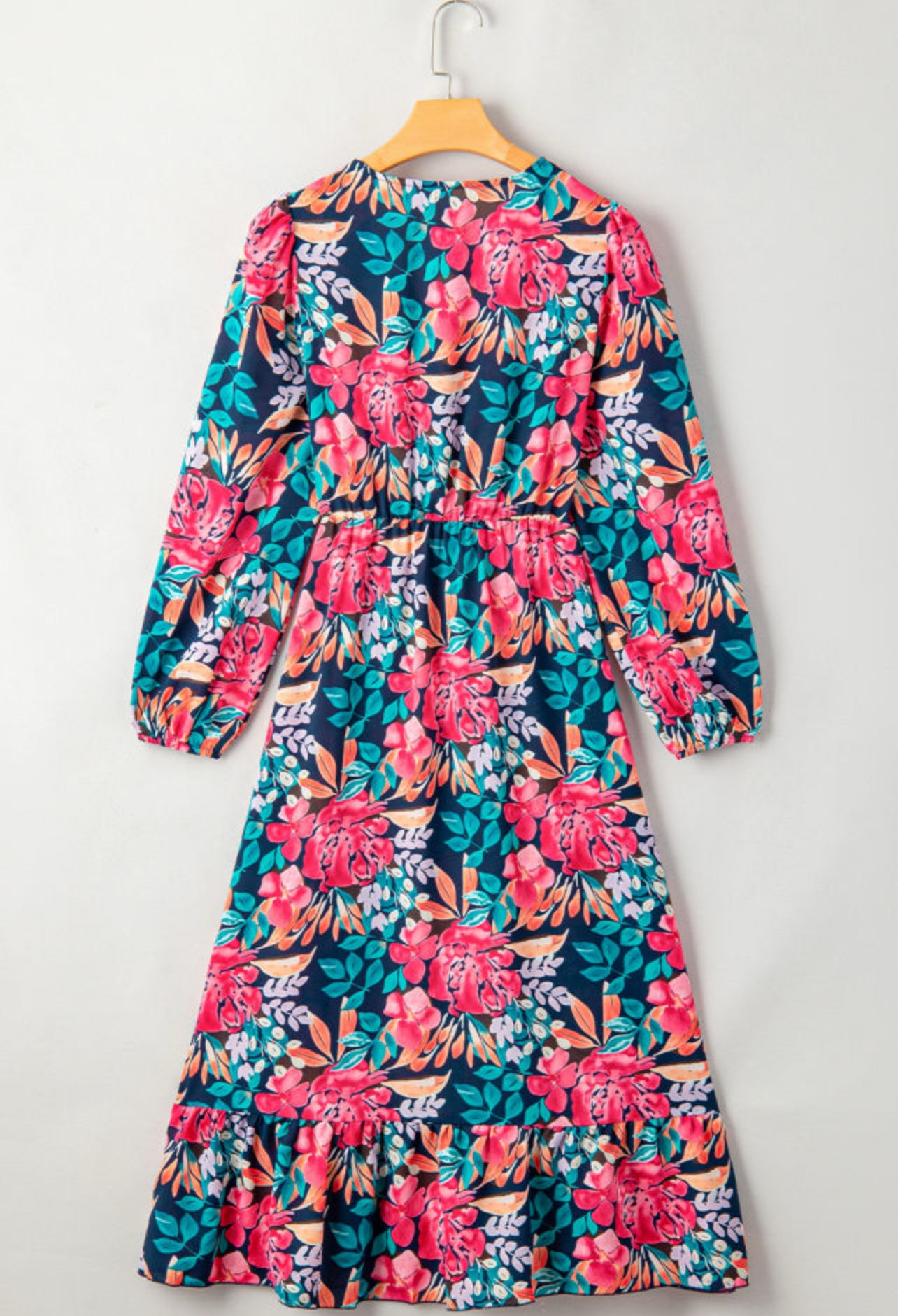 Blissful Elastic High Waist Midi Dress