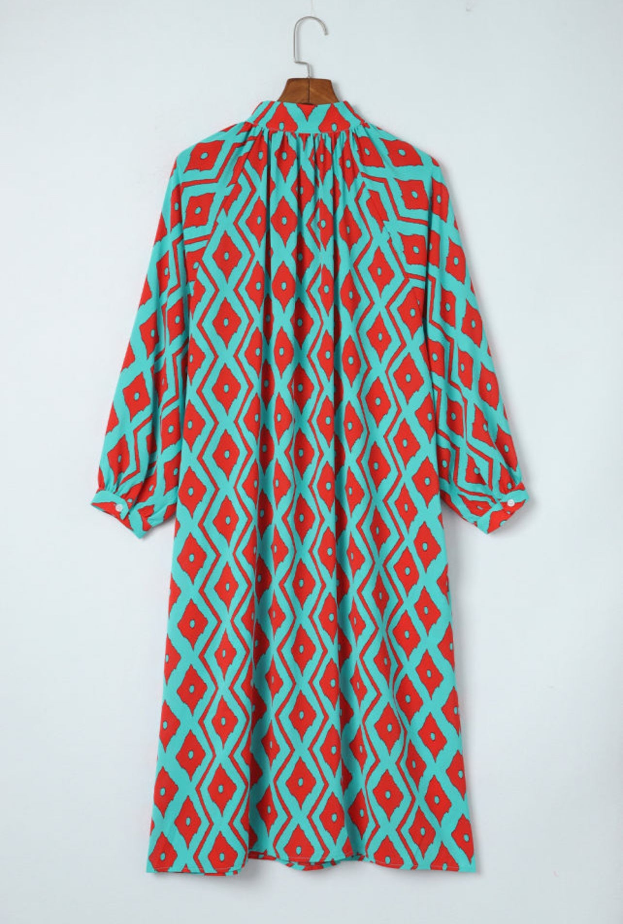 Galaxy Buttoned Shirt Midi Dress