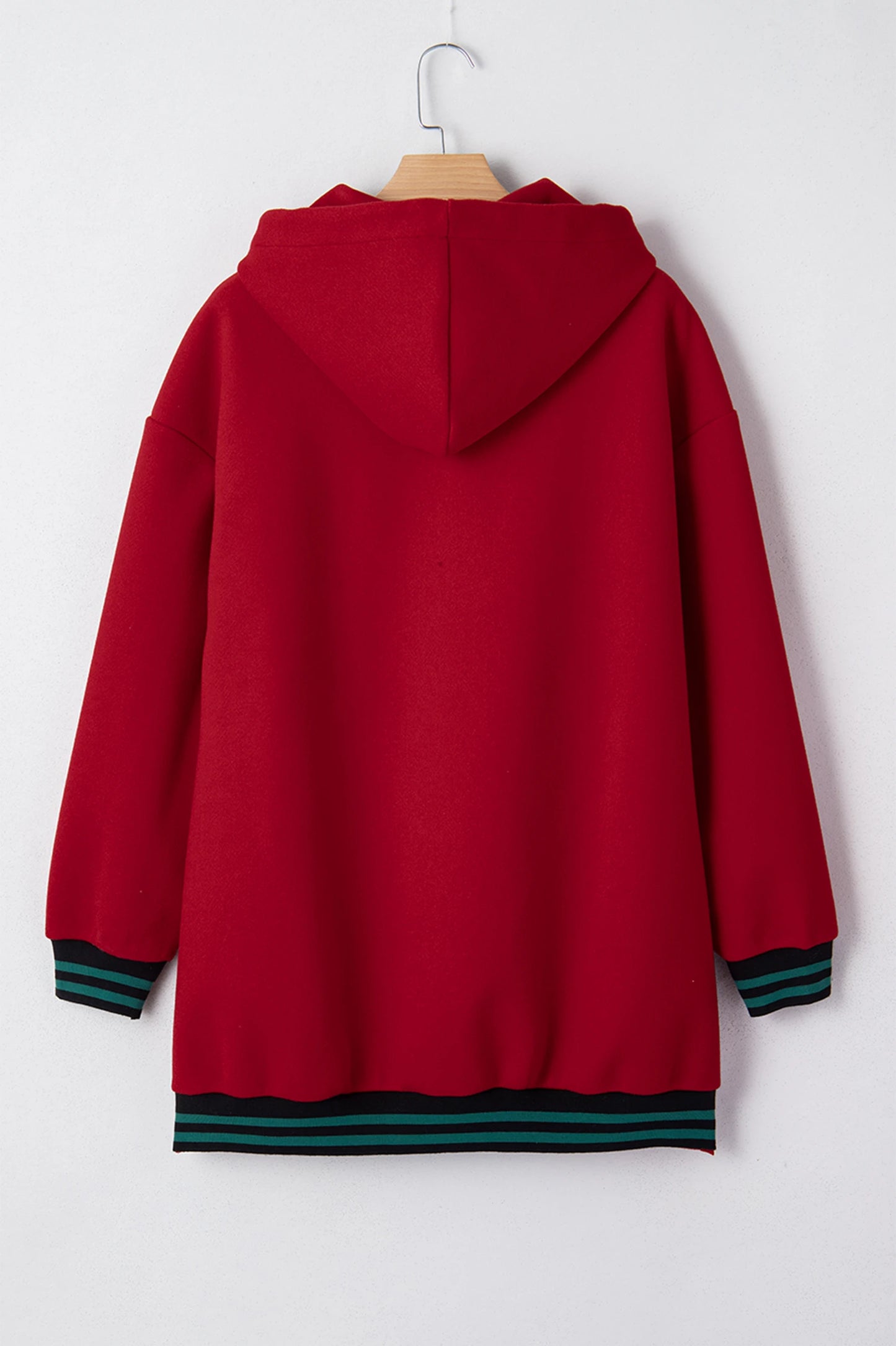 Cherry Bliss Zip up Tunic Red Hoodie
