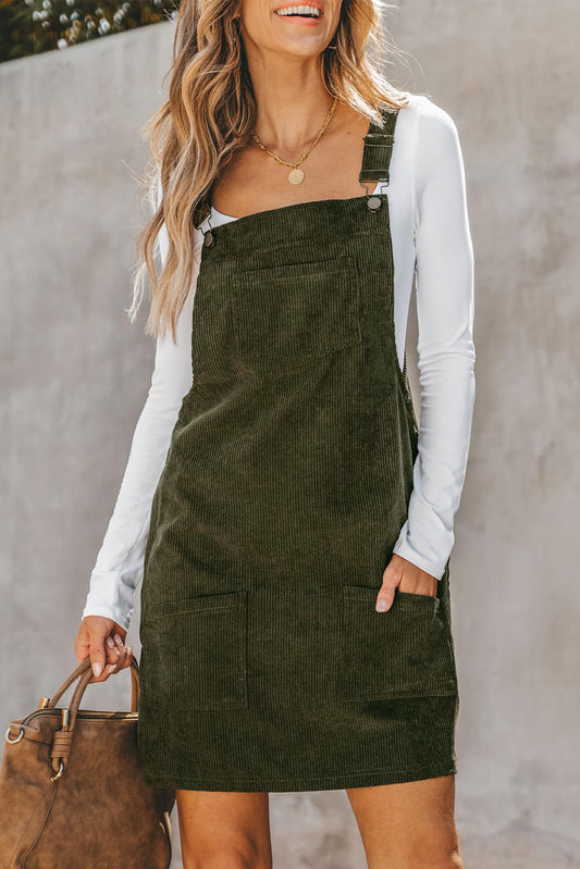 Isabella Green Corduroy Overall Dress