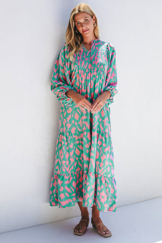 Sophia Abstract Long Dress