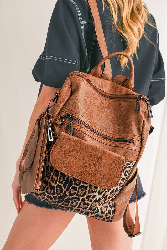 Coffee Leopard Backpack