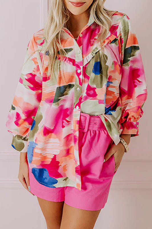 Penny Abstract Long Sleeve Shirt