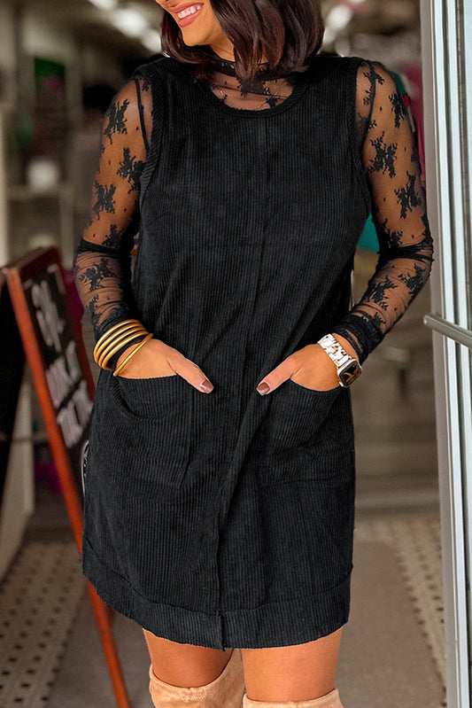 Jayne Black Corduroy Short Dress