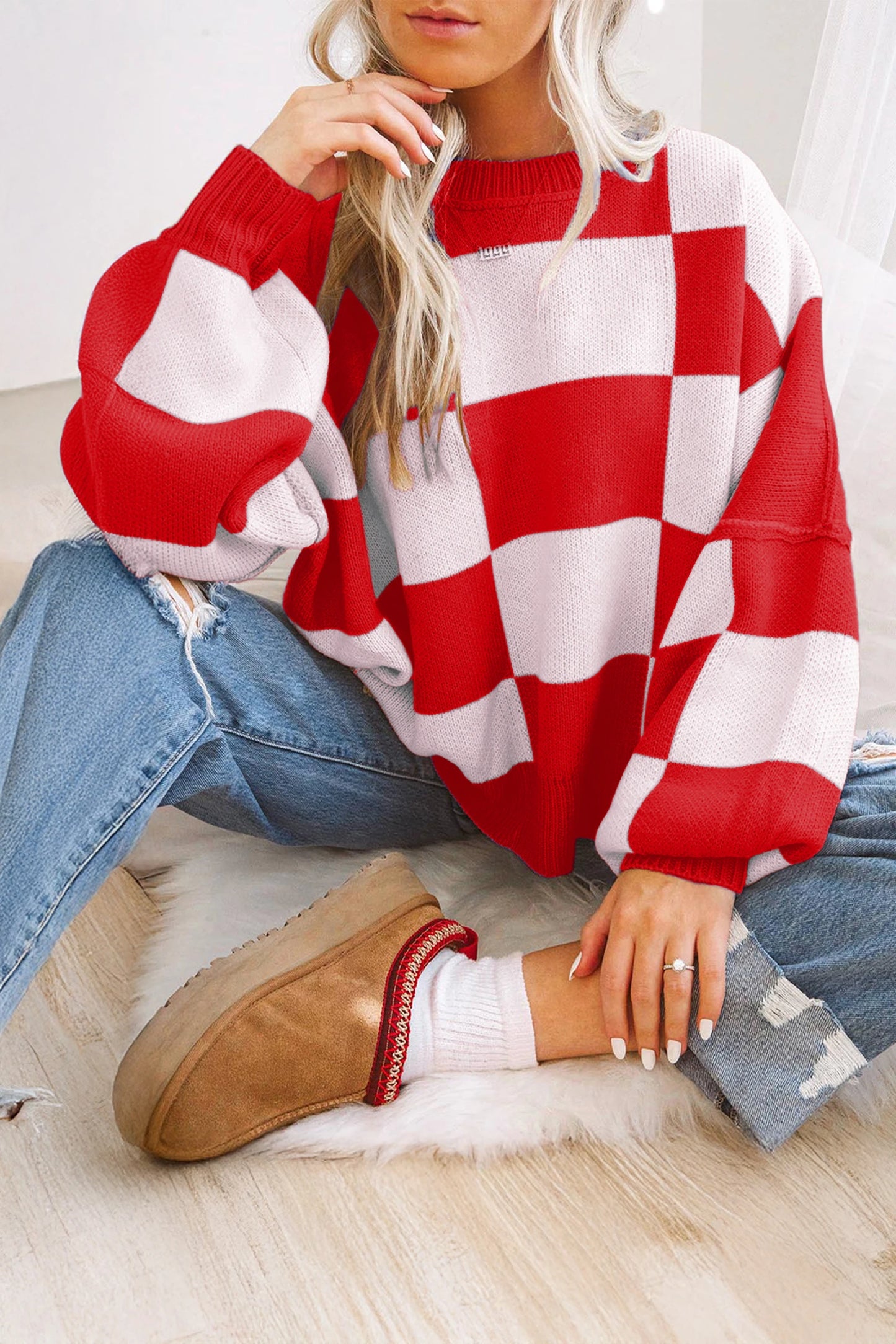 Juniper Red Bishop Sleeve Sweater