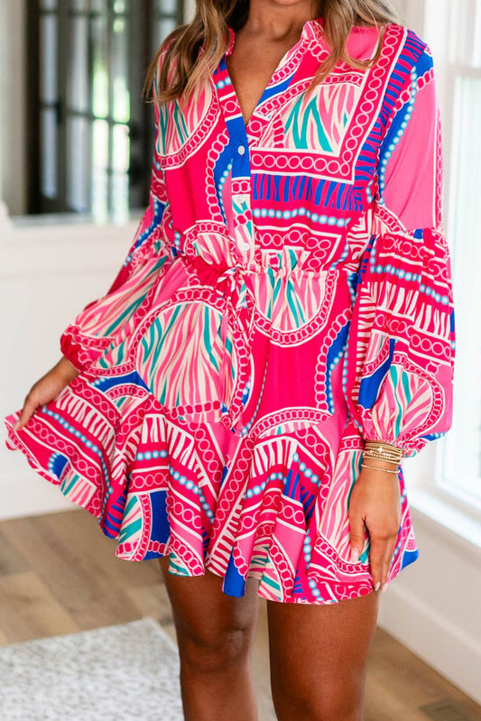 Arabelle Abstract Short Dress
