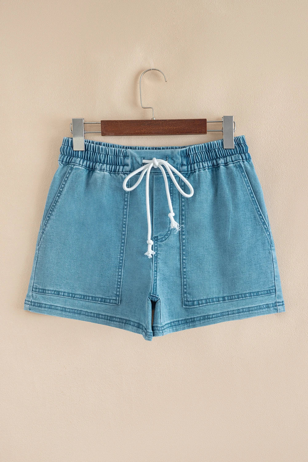 Acacia Drawstring Denim Shorts