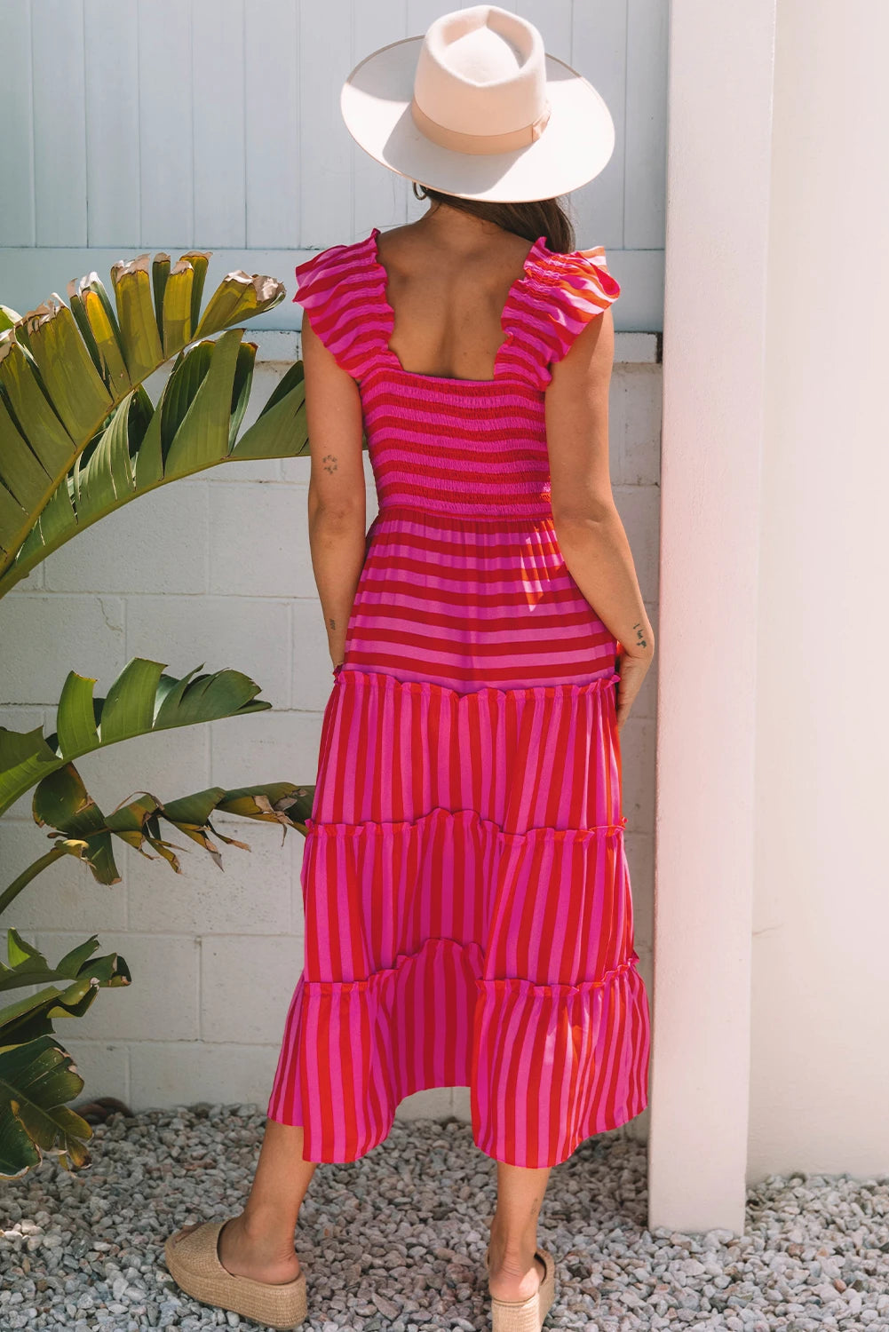 Valentine Flutter Sleeve Maxi Dress