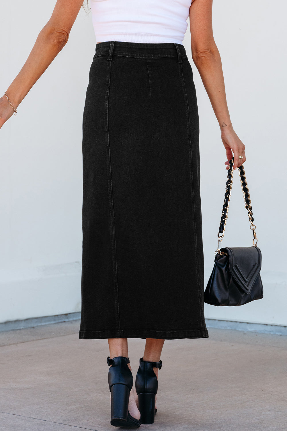 Isha High Waist Denim Skirt