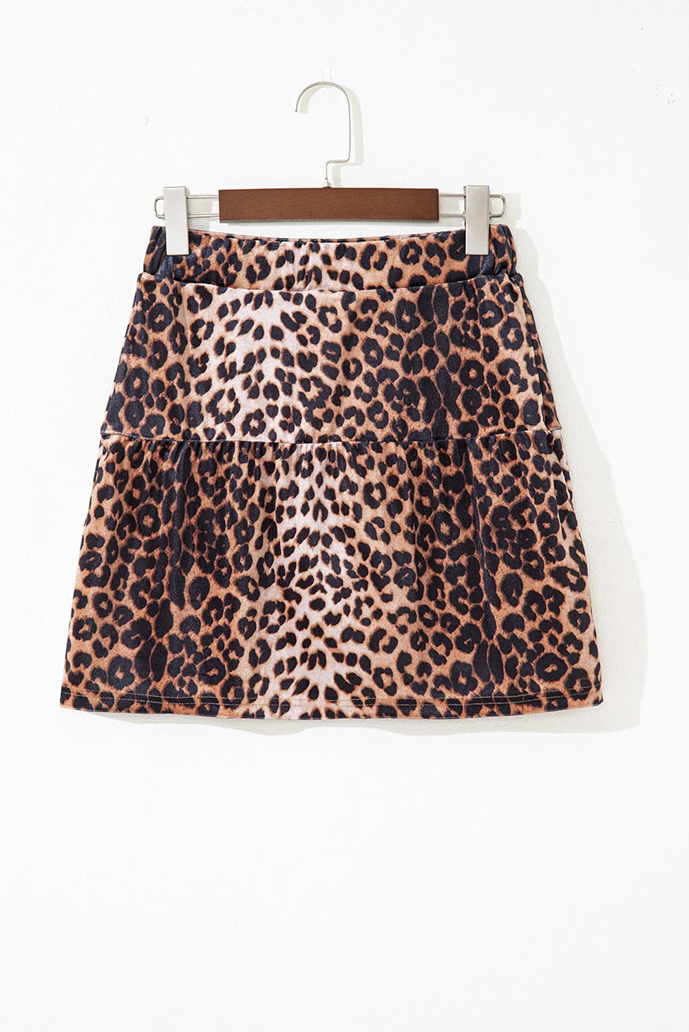 Rosette Leopard Mini Skirt