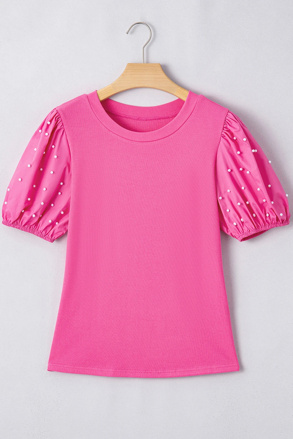 Phoebe Pearl Sleeve Pink Top