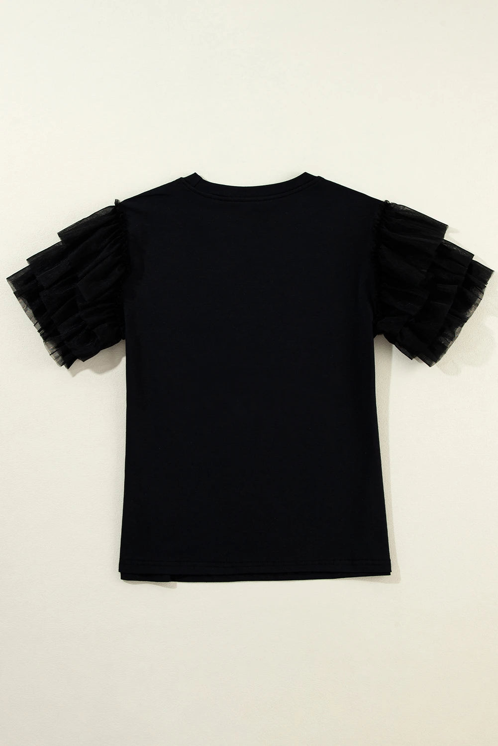 Sadie Black Ruffle Sleeve Blouse