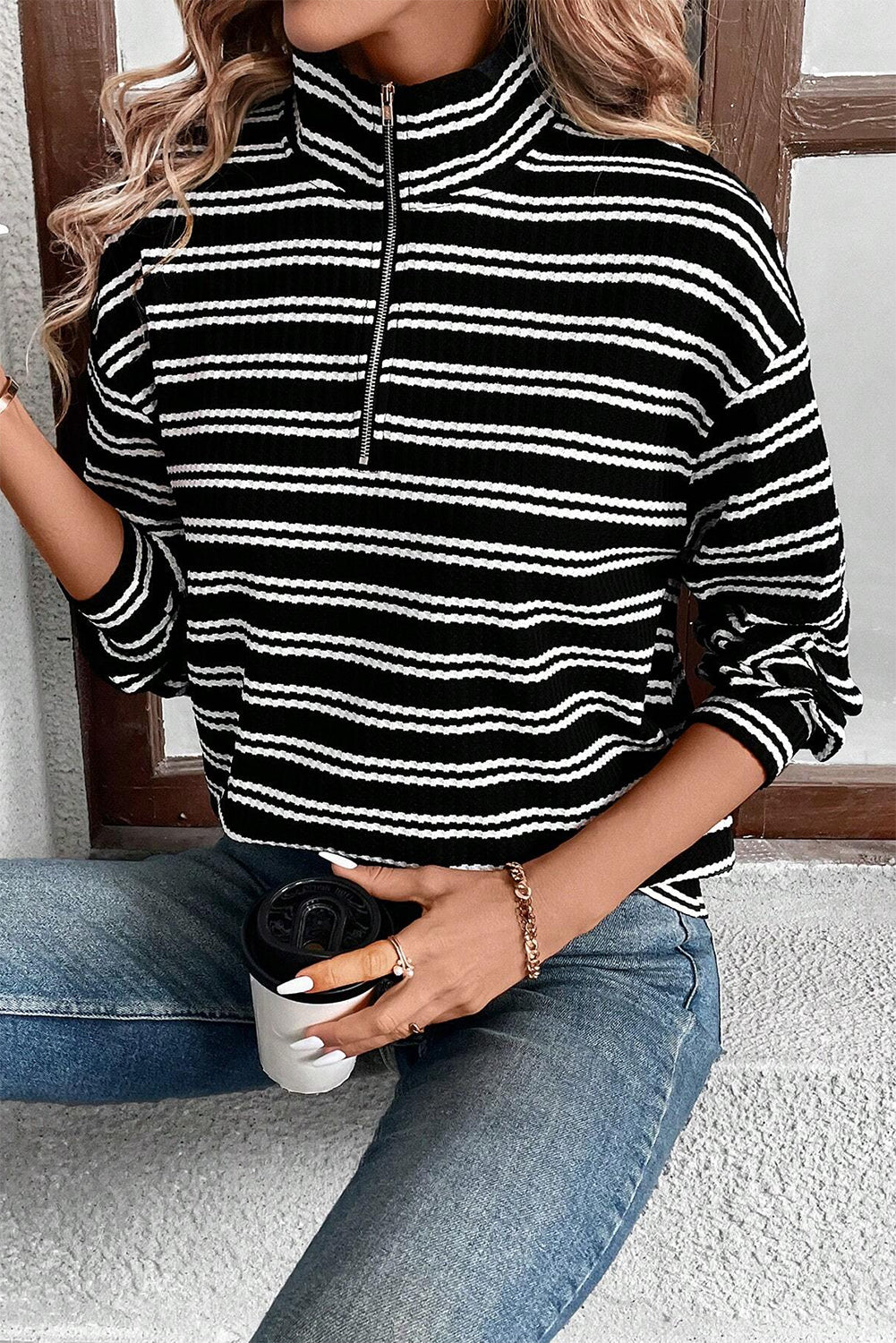 Mira Striped Long Sleeve Top