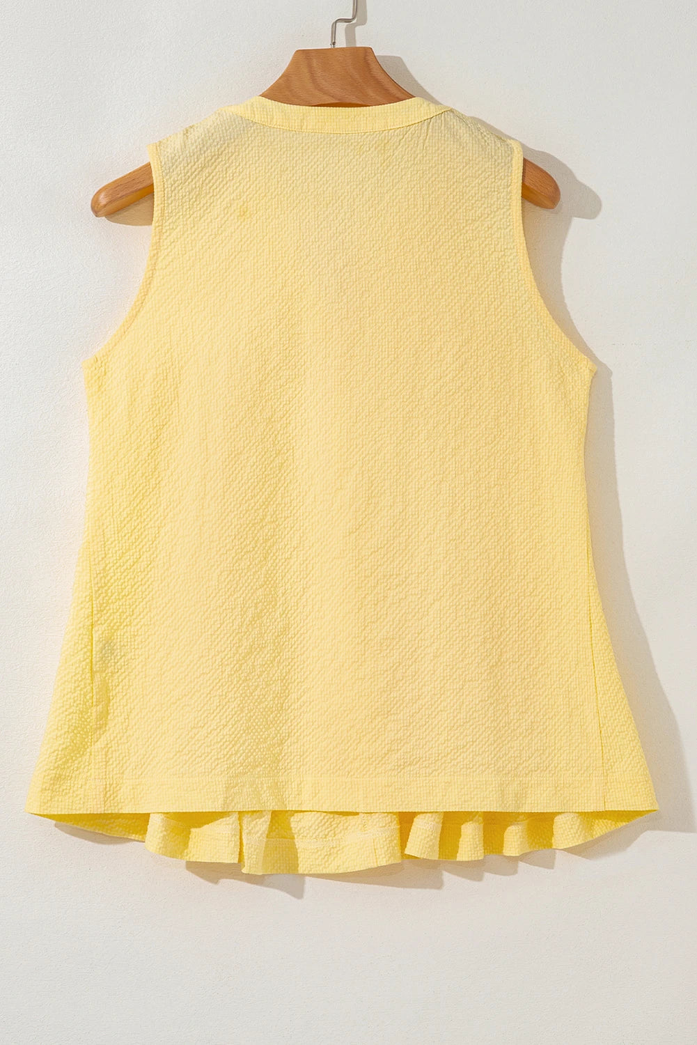 Xanthe Pleated Yellow Tank Top