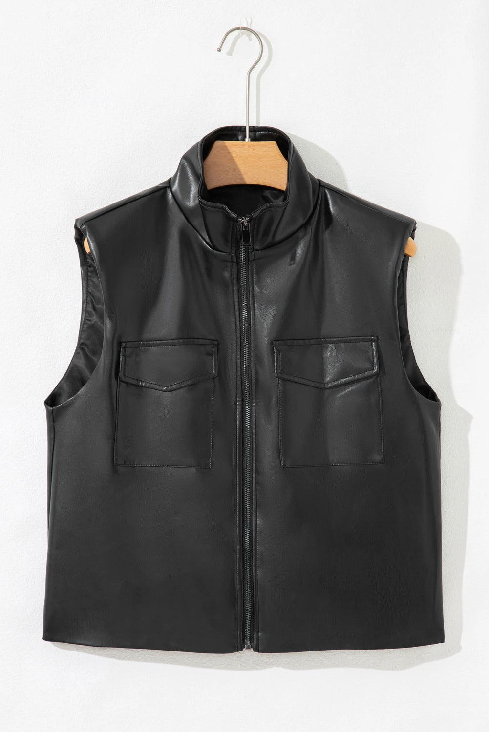 Chelsea Faux Leather Zip-Up Vest