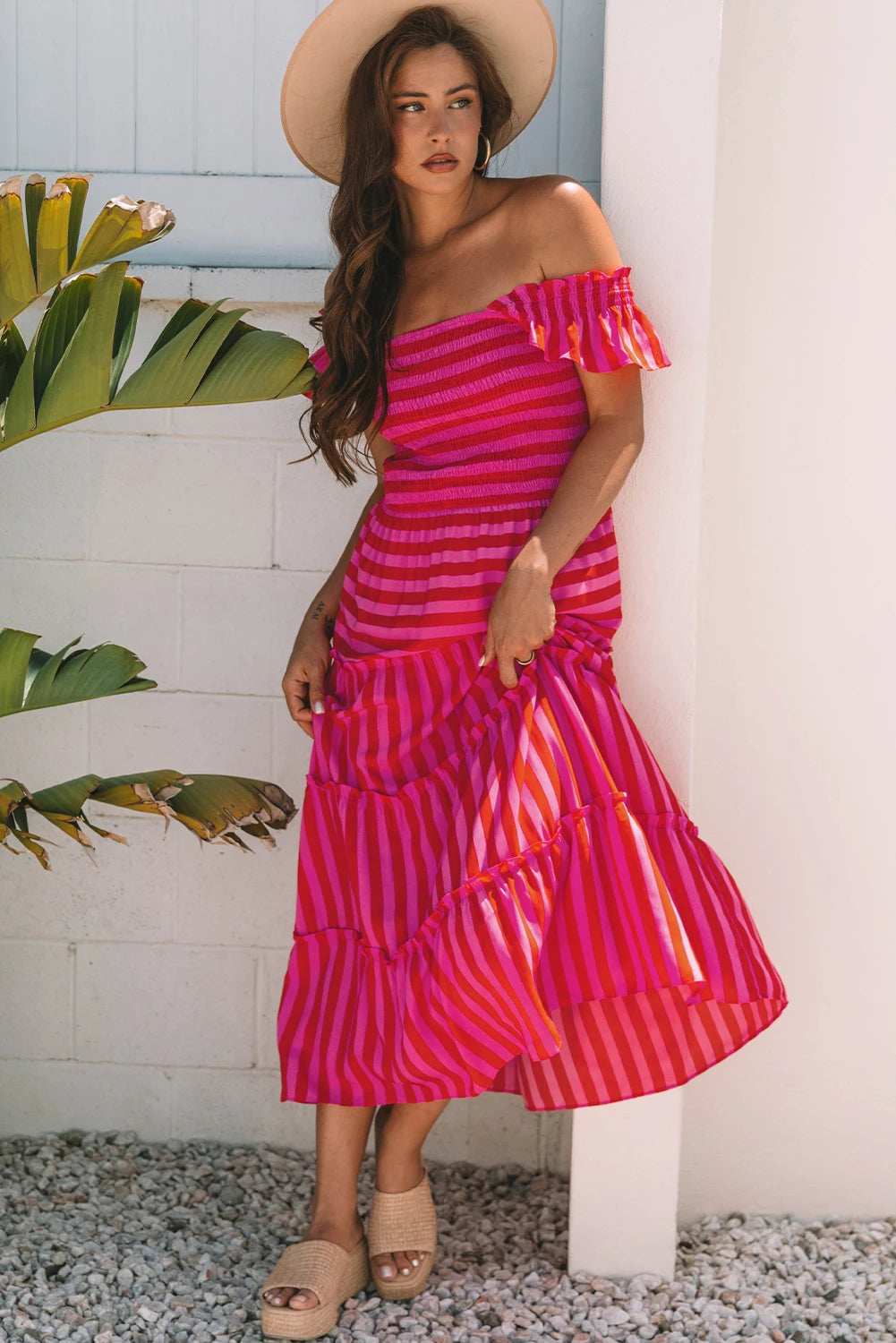 Valentine Flutter Sleeve Maxi Dress
