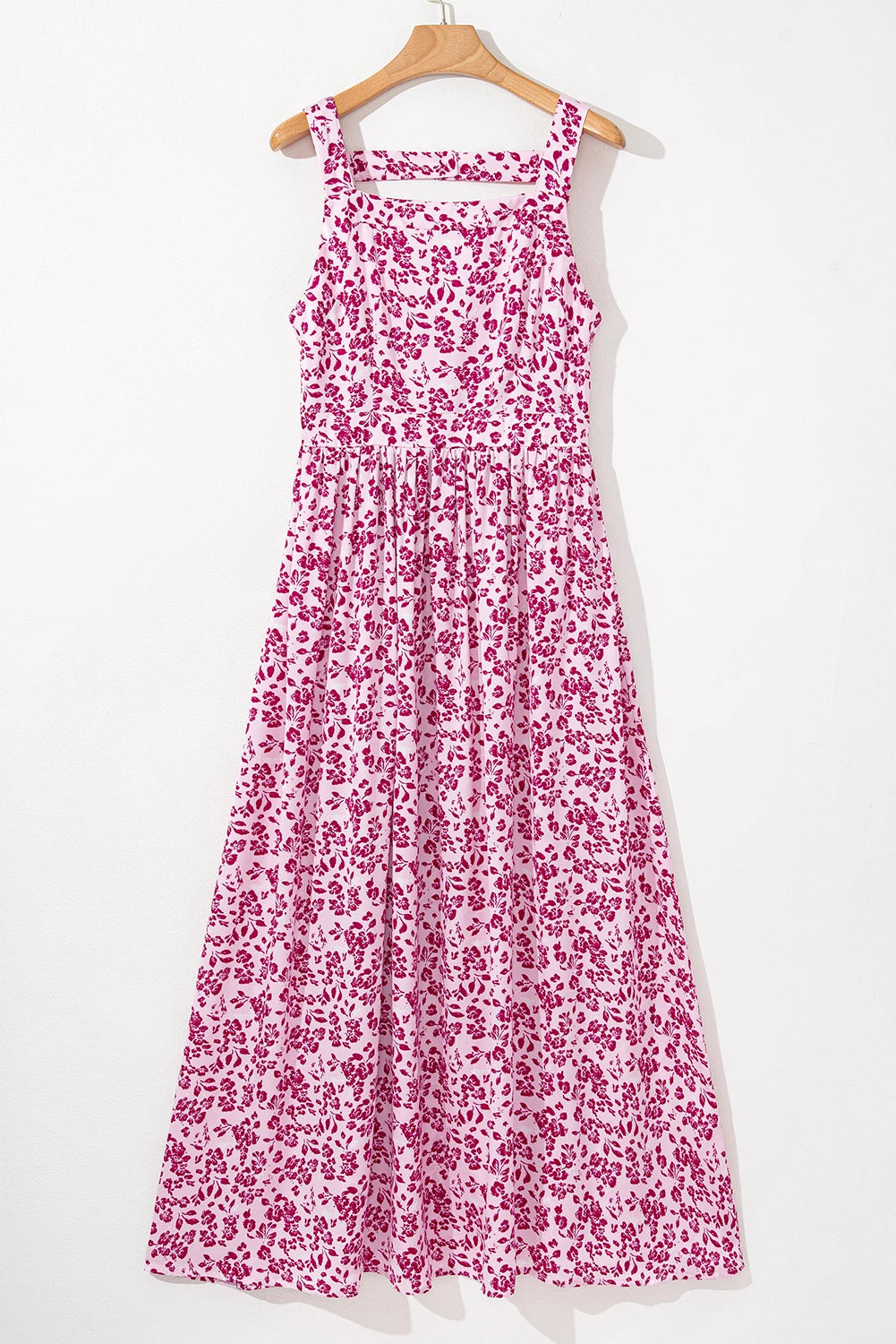 Everlee Floral Cutout Back Maxi Dress